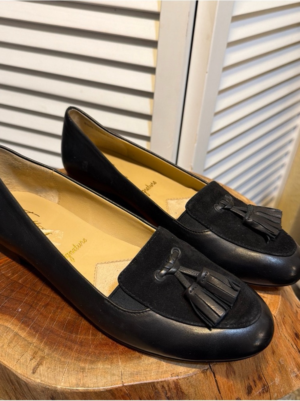 Black Tassel Loafers - Women's Classic Slip-On